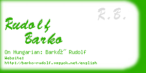 rudolf barko business card